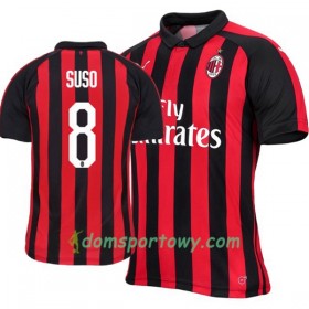 Koszulka AC Milan Suso 8 Domowe Koszulki Piłkarskie 2018-2019 Krótki Rękaw